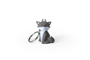 Cesar Fuchs Schlüsselanhänger - Warmgrau