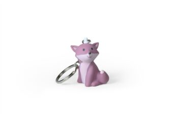 Cesar Fuchs Schlüsselanhänger - Himbeerrot