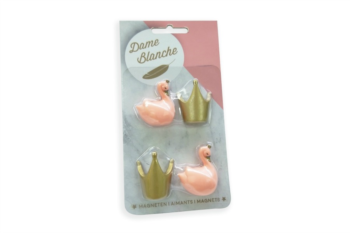 Dame blanche Magnete à 4 verpackt - Peach