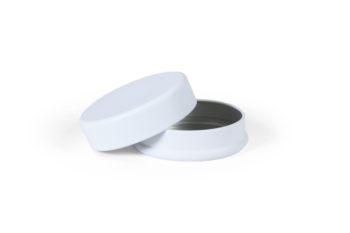 Blech Box - rund - weiss