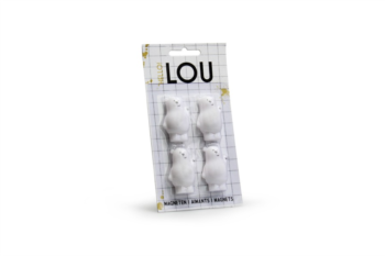 Bär Lou Magnete à 4 verpackt - Weiss