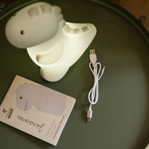 Jéroom Dino night lamp LED, USB recharge - Sage Green - Image 7