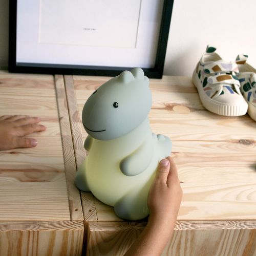 Jéroom Dino night lamp LED, USB recharge - Sage Green - Image 2