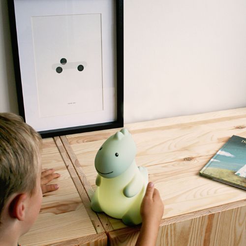 Jéroom Dino night lamp LED, USB recharge - Sage Green - Image 4