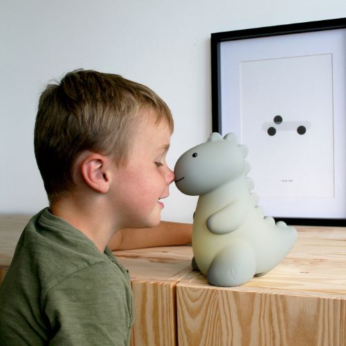 Jéroom Dino night lamp LED, USB recharge - Sage Green - Image 3