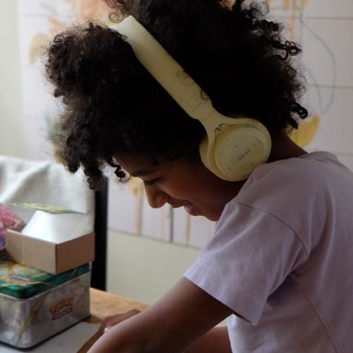 Kabelloser Bluetooth-Kopfhörer für Kinder - Yellow Pastel – Bild 7