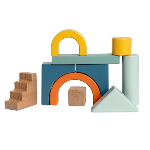 Tray of building blocks - blue - Image 2