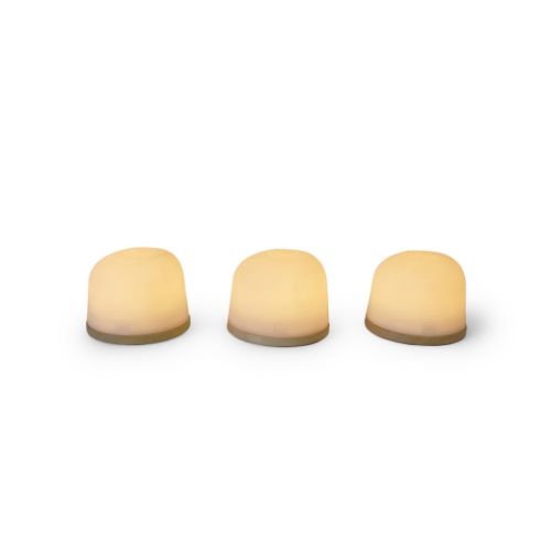 Fondant Small atmosphere light on Oak - Set of 3