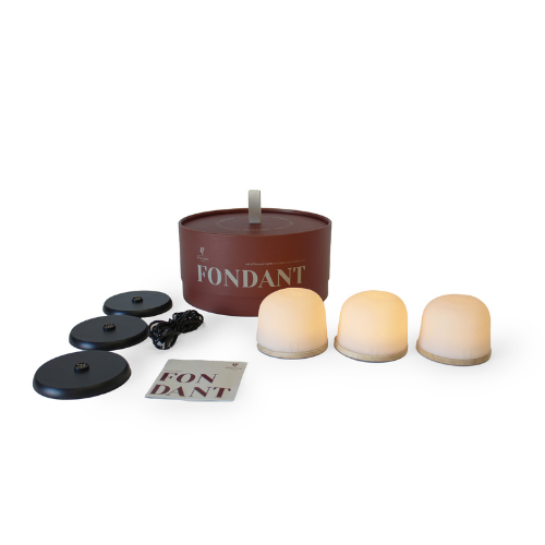 Fondant Small atmosphere light on Oak - Set of 3 - Image 3